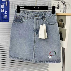 Röcke Designer G22 Neuer Druck Denim Kurzer Rock Hohe Taille Dünne Kuh A-Linie Frauen Sommer AV63 0OXM