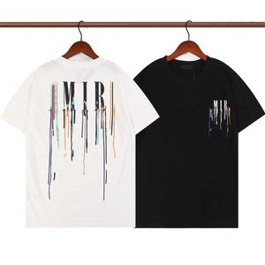 Camisas de grife masculinas femininas Moda Splash Ink Graffiti Estampado T-shirt Masculino Algodão Casual Manga Curta Oversize Streetwear Tamanho S-xlppxi