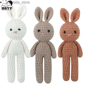 Nette Gestrickte Baby Angefüllte Kaninchen Spielzeug Cartoon Handgemachte Hase Plüsch Spielzeug Neugeborenen Haltegriff Kind Früh Schlafen Puppen Dusche Geschenke