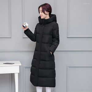 Women's Trench Coats Coat Clothes 2023 Winter Parka Korean Warm Jacket Womens Collar Hooded Long Women Parkas 1000 YY1222