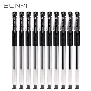 Ballpoint Pens 10pcsset żel INK PET ROLLER BALL PET Zestaw biurowy Zabezpieczenie Czarnocze Błękit czerwony kolor 0,5 mm Ballpoint School School Spiratery 230620