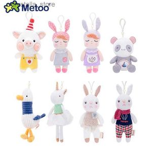 Boneca Metoo Brinquedos de Pelúcia Animais de Pelúcia Macio Bebê Crianças Brinquedos para Crianças Meninas Meninos Kawaii Mini Angela Coelho Pingente Chaveiro L230518