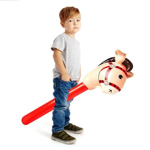 Palloncini per feste Gioco di equitazione per bambini Giocattolo Giocattolo per esterni Blow Up Bastone gonfiabile per testa di cavallo 230619