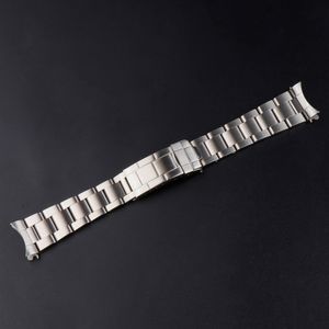 Посмотреть полосы 20 мм винтажного браслета для часов для часов для часов Watchcase Sub 316L из нержавеющей стали серебряной стали.
