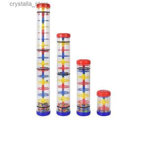 Rainbow Hourglass Rain Rainmaker Rain Stick Musical Toy Raindroch Sound for Kids Baby Educational Nstrument Fun Gift L230518