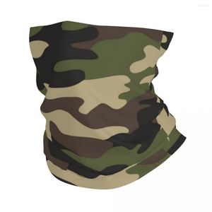 Bandanas Green Brown Military Camouflage Neck Gaiter Men Women Windproof Winter Army Jungle Camo Bandana Scarf For Cycling