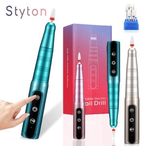 Set manicure per unghie Styton 35000 RPM Fresa per unghie elettrica Set di frese per manicure Set per lucidatura gel Nail Drill Pen Salon Nail Equipment 230619