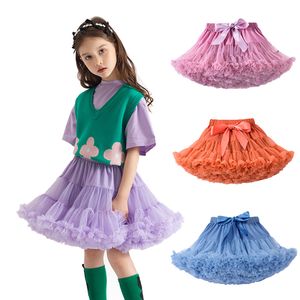 Kjolar baby flickor tyll tutu kjol ballerina pettiskirt fluffy barn balett kjolar för festdans prinsessa flicka tyllkläder 1-10y 230619