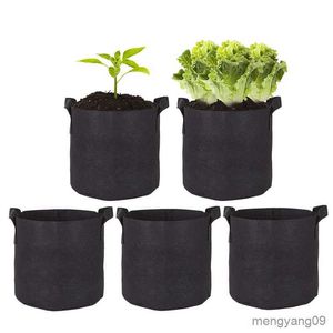 Planters POTS 5sts Feel Grow Bag Gardening Growing Planter Floor Vegetabiliska Potatis Container Greenhouse Planting Nursery Pot Garden Supplies R230620