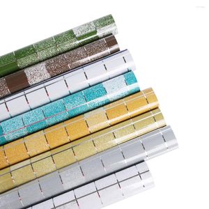 Wallpapers Self Adhesive Wallpaper Bathroom Waterproof Scrub Mosaic Wall Tile Stickers Home Kitchen Decoration Oil-proof Paper