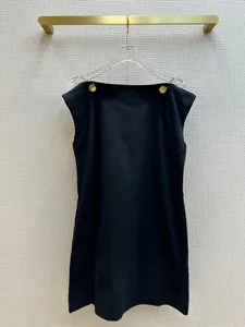 Kvinnliga avslappnade klänningar präglade 3D-lättnadsbrev Hög kvalificerade damer klänning Två stycken stickad tank topp kjol avancerade klänningar för kvinnor x15
