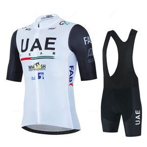 Cykeltröja sätter UAE Set Mtb Uniform Bike Clothing Summer Breaking Bicycle Shirt Ropa Ciclismo Bib Pants Maillot 230620