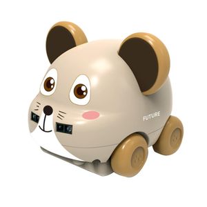 Multifunktionella dubbla lägen RC Mouse Car Owl Wireless Cartoon Animal Animal Form Hinder Undvikande barn Julleksaker RC CAR