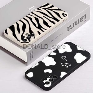 Mobiltelefonfodral Cartoon Zebra Mönsterfodral för Samsung Galaxy A54 A34 A53 A52S A52 5G A51 A32 A12 A22 S23 S22 S21 S23 Ultra S20 Fe Plus Case J230620