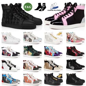 Luxury Loafers Designer Running Shoes Platform Sneakers Junior Spikes Men Women Casual Shoe Black White Glitter Bottoms Flat Trainers brand Outdoor trainer shoes