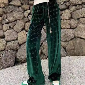 Autumn Canary Women's Pants Designer Luxury Full Print Wide Leg Pants High midje Slim Casual Fashion Trend