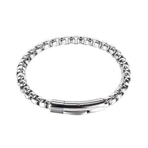 Pattern Ring Stainless Steel Chain New Box Snap Bracelet Personalized Hip Hop Steel Jewelry