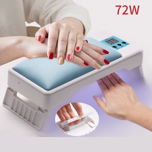 Asciuga Unghie 24LED Lampada per Asciuga Unghie 72w Tutti i Gel Polish EU US Carica 2 IN 1 Pieghevole Cuscino per Unghie Asciugamani Lampada per Manicure Attrezzatura Riposo Stand 230619