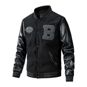 Giacca da baseball americana per giovani moda autunno e inverno Giubbotto da ricamo casual Abbigliamento da uomo Giacche da moto in pelle da uomo stili da uomo