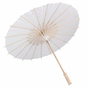 Factory Outlet Bridal Wedding Parasols White Paper paraplyer Kinesiska mini Craft Paraply 4 Diameter: 20,30,40,60 cm bröllopsparaplyer för grossist