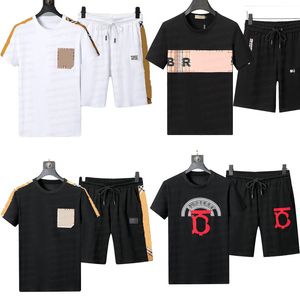 Burbury Mens T-SHIRT e Shorts Designers Fatos de Verão Ternos Moda Camiseta Seaside Camisas Shorts Define Homem Conjunto de Luxo Outfits Sportswea 57543