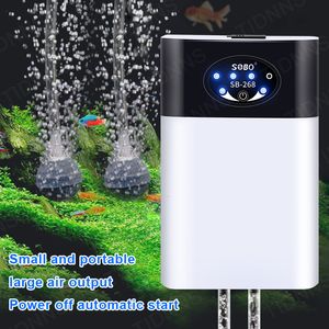 Air Pumps Accessories Aquarium Oxygen Pump Fish Tank USB Silent Compressor Aerator Portable Small Oxygenator 1W2W 230620