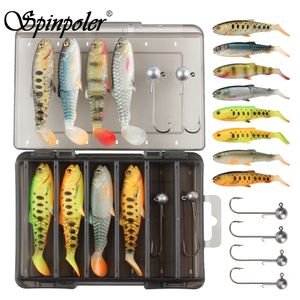 Baits Lures Spinpoler Fishing Lures Kit For Freshwater Bait Tackle For Bass Trout Salmon Swimbait Shad Soft Plastic Jigs Fishing Hooks Pesca 230619