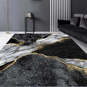 Teppiche Schwarz Gold Marmor Große Teppiche Wohnzimmer Dekoration Luxus Europäischen Stil Flur Küche Boden Teppich Hause Eingang Tür Matte x0620