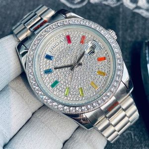 Titta på Automatisk rörelse Men armbandsur Diamond Watches 41mm rostfritt stål 904l Vattentät designer armband affärs armband montre de luxe presentrollj