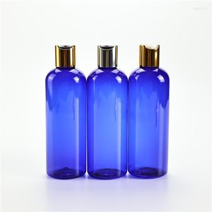 Förvaringsflaskor 20 st 300 ml skivans toppkapsel blå flaska tom plast husdjur lotion resor storlek behållare för schampo