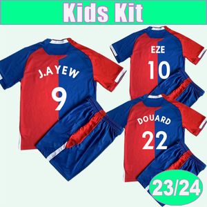 2023 24 ZAHA EZE Kids Kit Camisas de Futebol J. AYEW EDOUARD SCHLUPP MATETA BENTEKE OLISE ANDERSEN MCARTHUR Início Roupas Infantis Camisas de Futebol