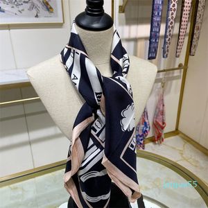 Designer-Schal, Seidenschals mit Ordnerdruck, eleganter langer Twill-Schal, leichter Sonnenschutz, exquisiter Schal