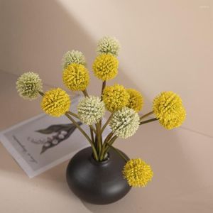Flores decorativas 7 pçs/lote Bola de flores de espuma de plástico para acessórios de decoração de casa Casamento Vaso Produtos domésticos Plantas artificiais
