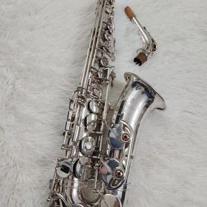 Sassofono contralto classico 82Z Eb tono argento nichelato one-to-one artigianale giapponese con motivo inciso contralto con custodia