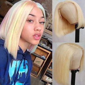 Short Bob Wig Lace Front Human Hair Wigs Straight Bob Wigs Remy Brazilian Hair Wigs For Black Women Pink Wig