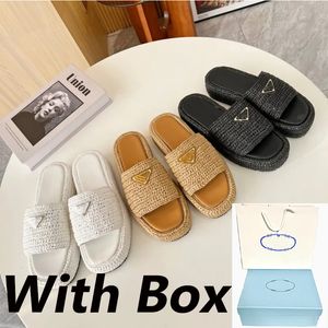 Boxdesigner med tofflor triangel kvinnor tjocka botten sandaler glider på mulor oran sandal glidesplattform flip flops h sandaler