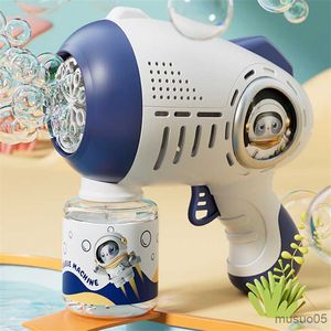 Sand Play Water Fun Gun Electric Spray Bubbles Machine Automatic Space Theme Gun Machine Toy Children Gifts R230620