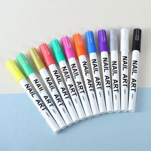 Szczotki do paznokci Szczegółowe 12pcsset Praktyczne manicure DIY Pens