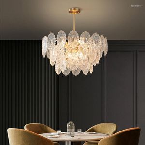 Żyrandole luksusowe oświetlenie LED salon Lampa w zawiesinie Lampa do jadalni do jadalni Kryształowa światła sypialnia deco