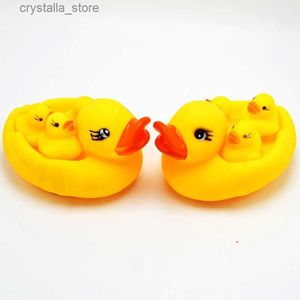 4pcs set Rubber Duck Baby Shower Water BB Bathing toys for baby kids children Birthday Gift classic toy boys girls L230518