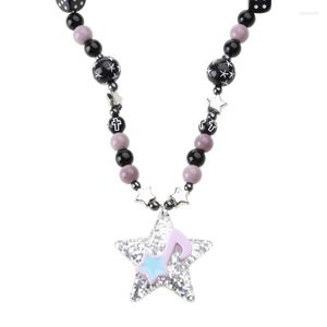 Chains Star Pendant Necklace Musical Note Charm Y2k Dainty Jewelry Girl Gift