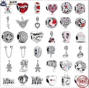 925 Sterling Silver Dangle Charm - Authentic Sweet Love Bead for Bracelets