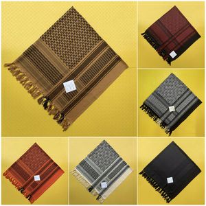 Eşarplar Kadın Eşarp Bandan Filistinli Kerchief Swawn Boyun Askeri Taktik Erkek Eşarp Keffiyeh Filistin Shemagh Neckwarmer Shemag 230619