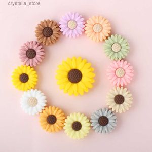 5/10st/Lot Baby Pacifier Silikonpärlor Nyfödda tillbehör Cartoon Sunflower Teething Toing Toys Baby Care Tools Gratis BPA L230518