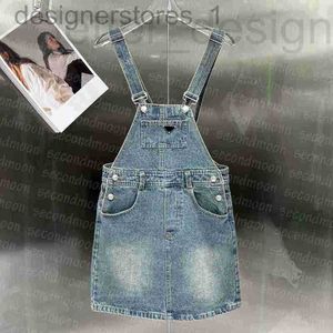 Basic & Casual Dresses designer Women Denim Dress Metal Badge Strap Skirt Designer Summer Sleeveless es Fashion Breathable Z5NK KLED