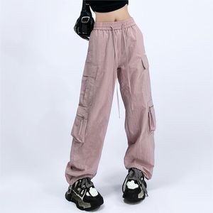 Женские уличные хип-хоп повседневные грузовые штаны