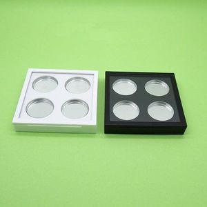 4 сетки белый черный PS Eye Shadow/Rlush/Face Cream Plastice Box с прозрачной Flip Cap Fast Shipping F1009 XXVFS