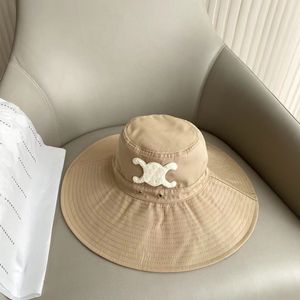 Wide Brim Bucket Hat Designer Solid Sun Hats For Women Men Beach Fashion String Adjustable Bucket Caps