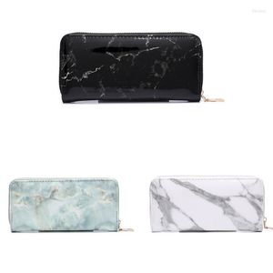 Wallets Women Casual Wallet PU Leather Clutch Long Marble Pattern Phone Card Holder Purse Handbag Travel Multi-pocket Money Bag