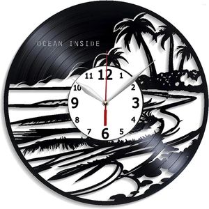 Orologi da parete Ocean Inside Record Clock Nature Decoration 12 Inch Art Regalo di compleanno per uomo